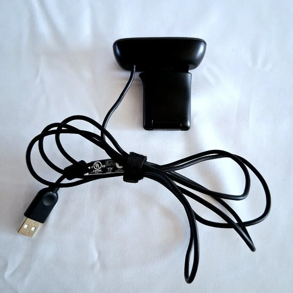 Lot of 3 Electronics: Speakers, Webcam, And DVI-A to VGA Adapter.